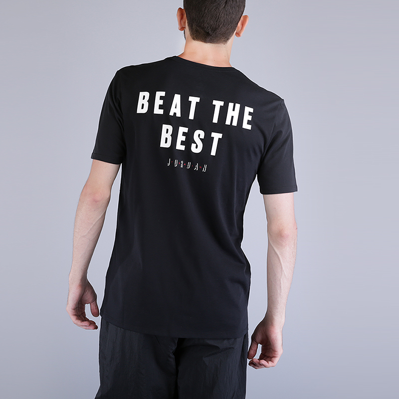 мужская черная футболка Jordan Dry Beat The Best 886120-010 - цена, описание, фото 3